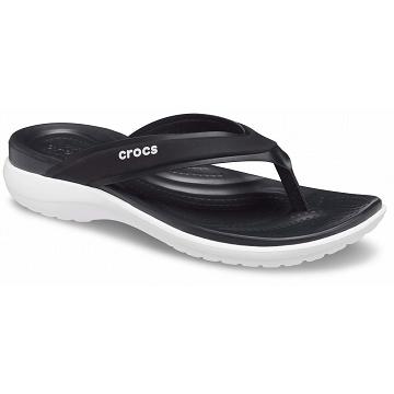 Crocs Capri V Sporty Flip Women's Sandals Black | Australia 0521QMAZ